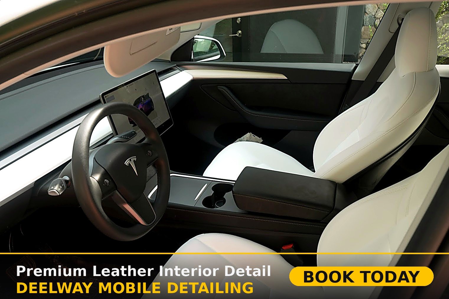 Vehicle leather seats conditioned by the Betelmir mobile detailing team