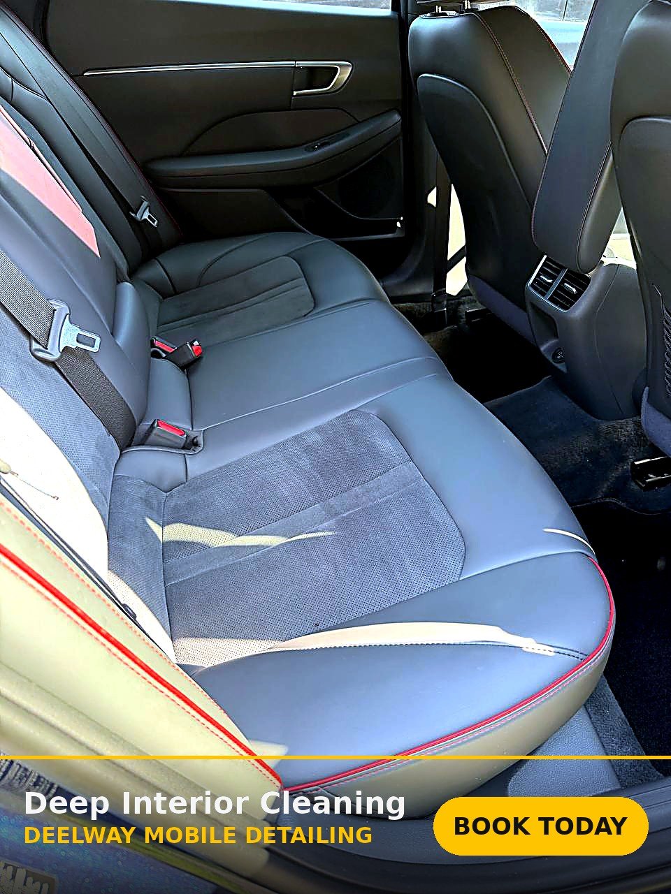 Vehicle seats cleaned by the Betelmir mobile detailing team